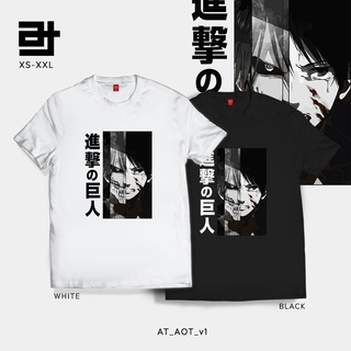 เสื้อยืด AvidiTee AT AOT Attack  on Titan Anime Eren Jaeger v1 Customized Unisex TShirt for Men and Womenเสื้ ใส่สบายๆ