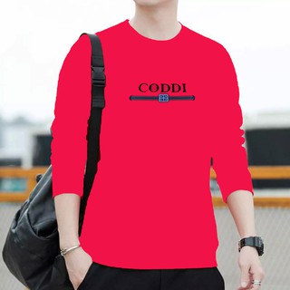 สื้อผ้าแฟชั่นผู้ชาย เสื้อยืดผู้ชายแขนยาวคอกลม(สกรีนCODDI)