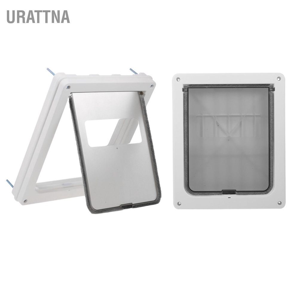 urattna-ประตูพนังพลาสติก-ปิดอัตโนมัติ-สีขาว-สําหรับสัตว์เลี้ยง-สุนัข-แมว