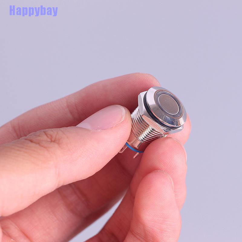 happybay-ปุ่มกดสวิตช์ไฟ-led-โลหะ-สีดํา-12-มม
