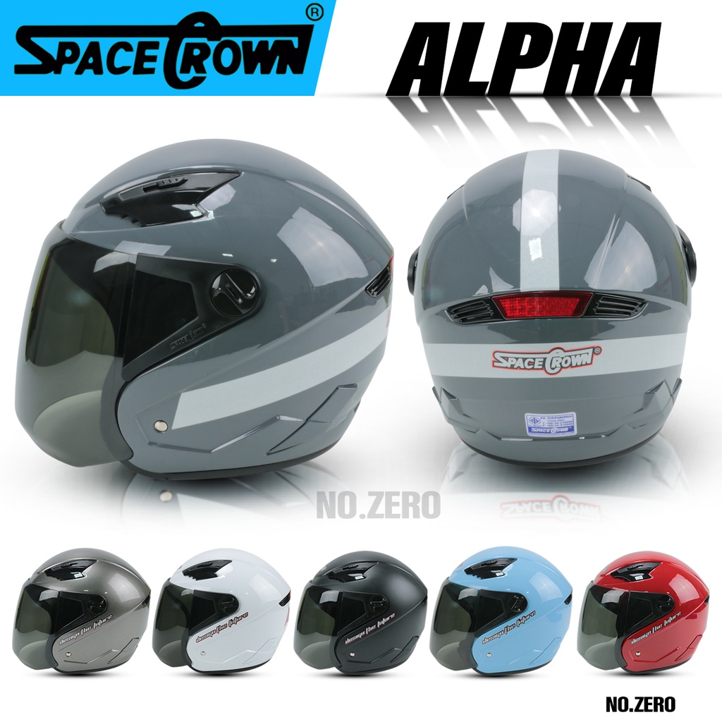 ภาพหน้าปกสินค้าSPACE CROWN หมวกกันน๊อค รุ่น ALPHA (มีของส่งเร็วมาก) (มี9สี)