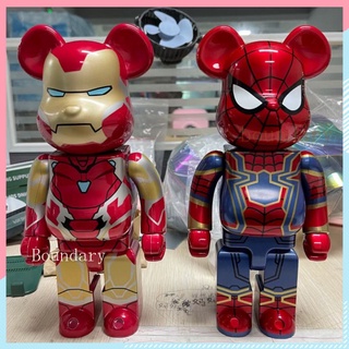 Bearbrick ตุ๊กตาฟิกเกอร์ หมีโหด ไอรอนแมน สไปเดอร์แมน 400% สําหรับตกแต่ง