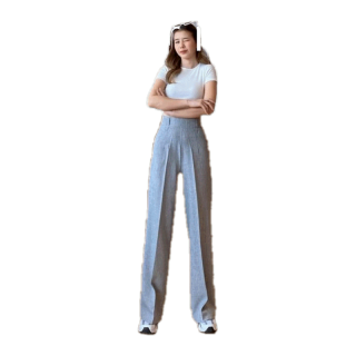 โปรโมชั่น : S-3XLกางเกงขายาวเอวสูง ซิปข้างเก็บพุง ขากระบอกกลาง Archer Trouser