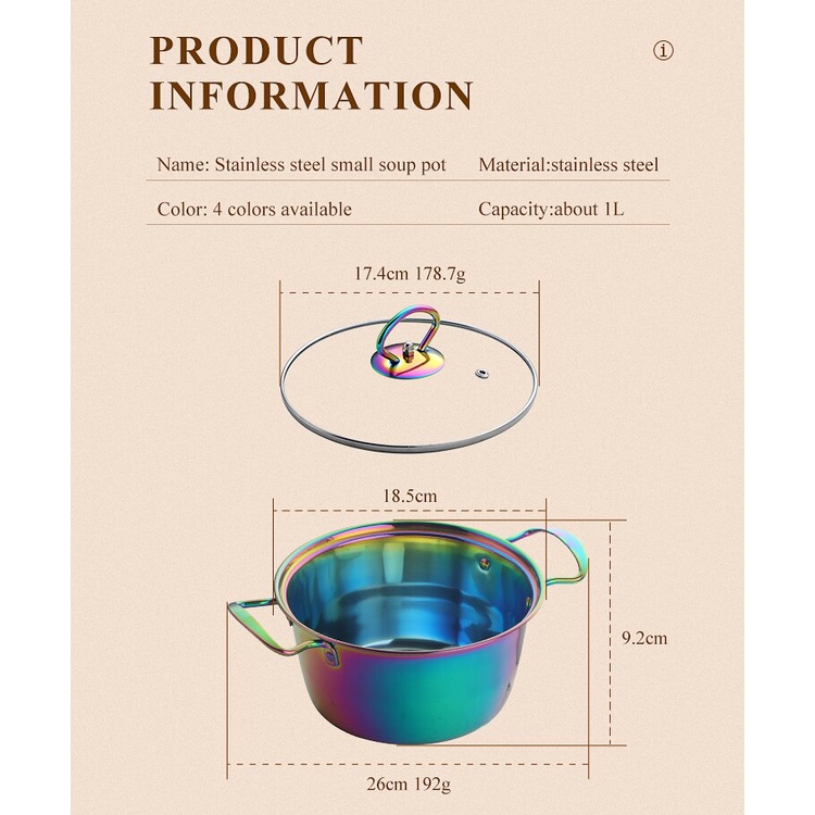 หม้อซุป-หม้อสแตนเลส-สีทอง-18-ซม-พร้อมฝาปิด-โลหะ-หม้อไฟ-เครื่องมือห้องครัว-เครื่องครัว-สําหรับเตาแม่เหล็กไฟฟ้า-แก๊ส