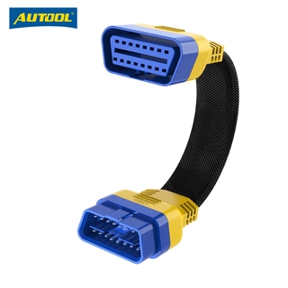 AUTOOL รถ 30cm การขึ้นรูป OBD ขยายสายเคเบิ้ล (เข้ากันได้สำหรับ ELM327 OBD2) อัตโนมัติ 16Pin ที่เพิ่มขึ้นที่มีความยืดหยุ่นขยายชายกับหญิงเคเบิ้ล, รถยนต์ OBD2 วินิจฉัยเชื่อมต่ออะแดปเตอร์สาย, ยานพาหนะเครื่องยนต์ความผิดวินิจฉัย EOBD สแกนเนอร์ขยายเชื่อมต่อลวด