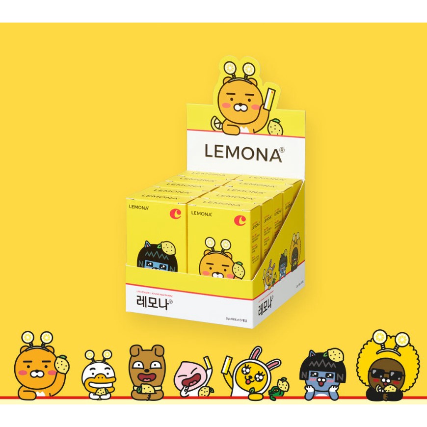 ภาพสินค้าพร้อมส่ง 레모나 วิตามินซีผงพร้อมทาน LEMONA Vitamin C Kakao Friends Edition 10 Sticks/Box จากร้าน pennees. บน Shopee ภาพที่ 4