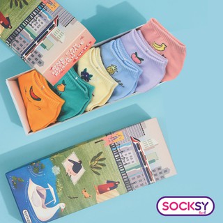 ภาพขนาดย่อของภาพหน้าปกสินค้าSocksy ถุงเท้า Box Set แฟชั่น รุ่น BOX-001 (เซ็ท 6 คู่) จากร้าน socksythailand บน Shopee