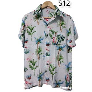 เสื้อฮาวาย S12 (ผ้าสปันเรยอน)