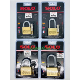 กุญแจโซโล SOLO รุ่น4507 SQ ขนาด 35 40 50mm (สั้น/ยาว) กุญแจ ระบบลูกปืน กุญแจทองเหลืองแท้ ป้องกันกุญแจผี กุนแจ