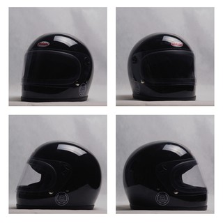 หมวกกันน๊อควินเทจLEGO - Black colors with black trim : สีดำเง ขอบยางดำ (PRO.)