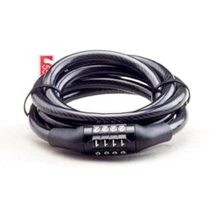 ⚡Bicycle Code Combination Lock Black 4-Digital Password Steel Security Cable⚡