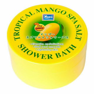 💛เกลือสปามะม่วงโยะโกะ Yoko Tropical Mango Spa Salt Shower Bath 240g เกลือสปาขัดผิวด้วยสารสกัดจากมะม่วง240 กรัม