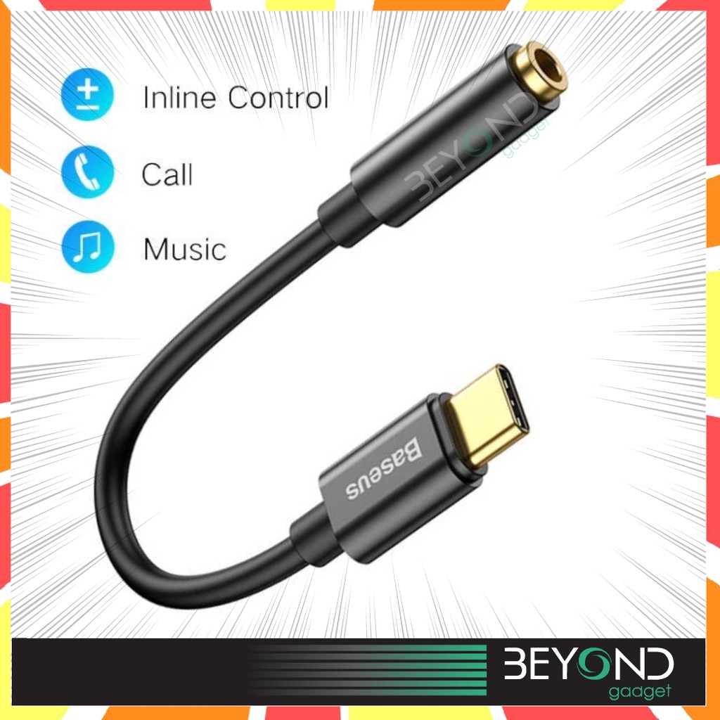 ภาพหน้าปกสินค้าBaseus สายแปลงหูฟัง type c to 3.5 mm Audio AUX Adapter to USB Type C