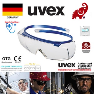 Uvex 9169065 Super Over-the-Glass (OTG) Safety Glasses Blue Frame Clear Optidur NC/Hi-Res Len 0 rating(s)