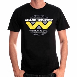 เสื้อยืดสีขาวเสื้อยืดลําลอง แขนสั้น พิมพ์ลายโลโก้ Alien Weyland-Yutani Corp สําหรับผู้ชายS-4XL