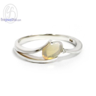Finejewelthai-แหวนโอปอล-แหวนเงิน-แหวนพลอยประจำเดือนเกิด-Opal-Silver-Ring-R1100op