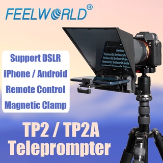 ภาพหน้าปกสินค้าFEELWORLD TP2 TP2A Teleprompter รีโมทคอนโทรลแบบพกพาสำหรับกล้อง DSLR / สมาร์ทโฟนการบันทึกวิดีโอแท็บเล็ต Prompter ซึ่งคุณอาจชอบสินค้านี้
