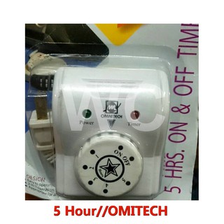 เครื่องตั้งเวลา-นาฬิกาตั้งเวลาเปิดปิด-ทามเมอร์-omitech-ปลั้กเสียบพร้อมสายยาว-2เมตร-ใช้งานง่าย-แบบ5ชั่วโมง