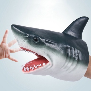 ใหม่ หุ่นมือหัวฉลาม นิ่ม ของเล่นเด็ก ของขวัญ ของตกแต่ง ดี ถุงมือตลก