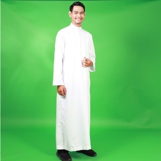 ชุดโต๊ปผู้ชายมุสลิม toa34 สีขาว