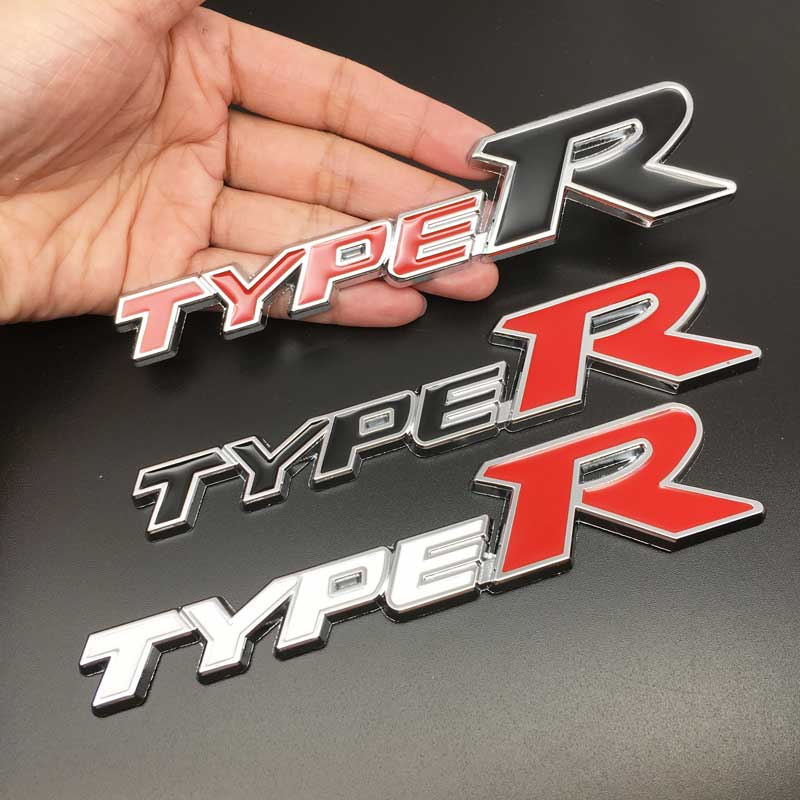 🧸 โลหะรถด ้ านข ้ างสัญลักษณ ์ ป ้ ายสติกเกอร ์ สําหรับ Honda Type R ...