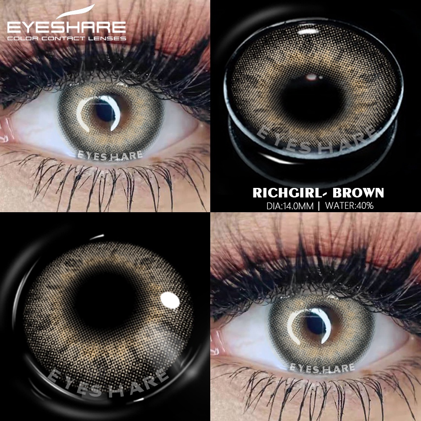eyeshare-คอนแทคเลนส์สีสันสดใสสําหรับ-eyes-richgirl-สีเขียวสีฟ้าสีฟ้า