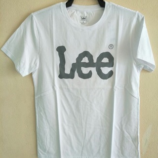 เสื้อยืดผ้าฝ้ายพิมพ์ลายคลาสสิกLEE แท้100% เสื้อยืดสีขาว ผ้า cotton 100% ทรงregular fit