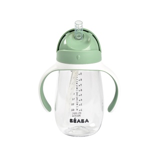 BEABA กระติกน้ำหัดดื่ม Straw Cup Tritan 300ml - Frosty Green