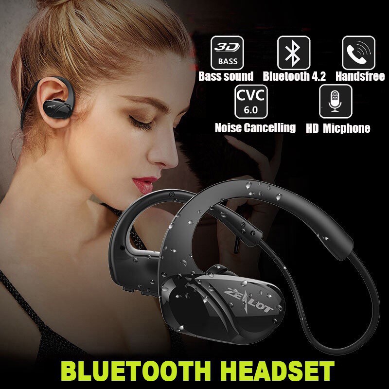 ภาพหน้าปกสินค้าZEALOT หูฟัง H6 bluetooth sport หูฟังบลูทูธสำหรับออกกำลังกาย หูฟังกันน้ำกันเหงื่อ earphone 5.0 จากร้าน fa1888345 บน Shopee