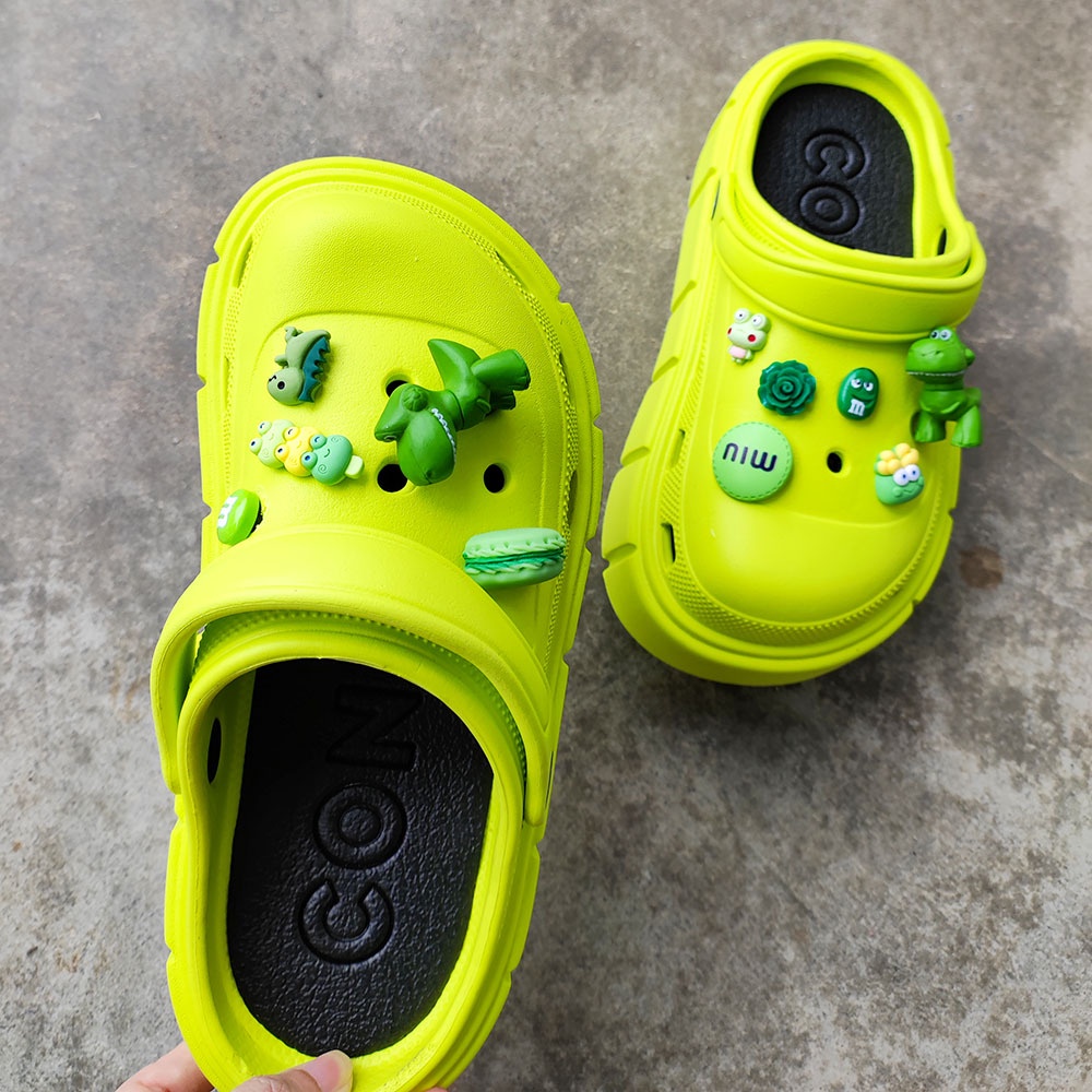 crocs-jibbitz-green-series-ชุดปุ่มกดรองเท้า-diy