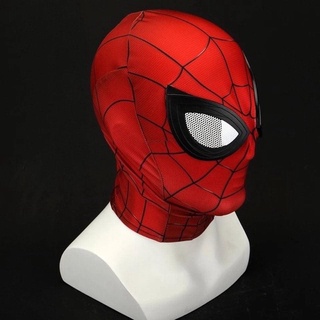 หน้ากาก Spiderman สีแดงและสีดำ สุดเท่ คลาสสิคสุดๆ สีสด ลาย pattern ชัด ผ้าใส่สบาย หายใจสะดวก หน้ากาก Super Hero