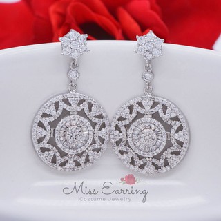 Miss Earring ต่างหูเงินแท้ 925 ต่างหูออกงาน สวย หรูหรา พร้อมส่ง