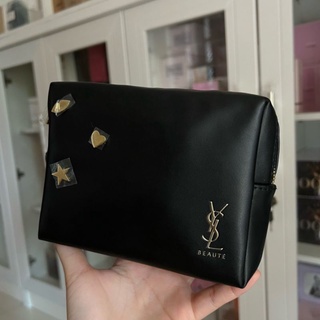 YSL Beaute Black Makeup Bag Pouch  -  ปักดาว