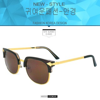 SUN GLASSES แว่นกันแดด แฟชั่น รุ่น 3054 สีน้ำตาลตัดทองเลนส์น้ำตาล