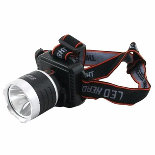 ไฟฉายคาดหัว LED HIGH POWER HEADLAMP ไฟชุด LED 1 หลอดพร้อม แบตเตอรรี่ LITHIUM (ไฟส่องกบ)