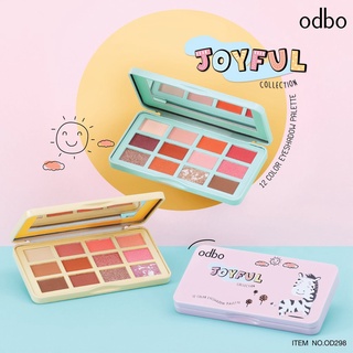 🌟 อายแชโดว์พาเลท 12 สี โอดีบีโอ ODBO JOYFUL COLLECTION 12 EYESHADOW PALETTE OD298