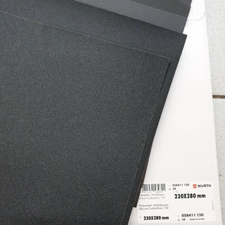 WURTH กระดาษทรายน้ำ ขัดเหล็ก ขนาด 230x280 mm เบอร์80,100,120,150,180,220,240,280,320,360,400,600,800,1000,1200,1500,2000