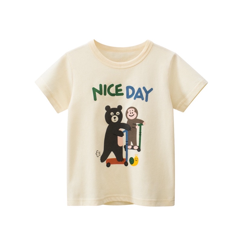 9899-27kids-เสื้อยืดเด็ก-nice-day-หมี-กับ-ลิง