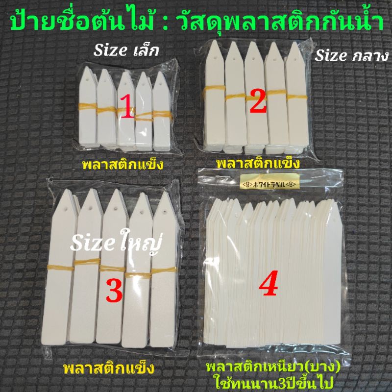 ป้ายชื่อต้นไม้กันน้ำ-ชนิดพลาสติกแข็ง-และพลาสติกเหนียว-ใช้ทนนาน