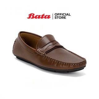 Bata บาจา รองเท้าคัทชู โลฟเฟอร์ แบบสวม น้ำหนักเบา สวมใส่ง่าย รองรับน้ำหนักเท้า  สำหรับผู้ชาย รุ่น Tomp สีน้ำตาล 8414636