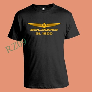 ขายดี เสื้อยืด ผ้าฝ้ายแท้ พิมพ์ลายโลโก้รถจักรยานยนต์ Honda Goldwing Gl1800 เหมาะกับฤดูร้อน สําหรับผู้ชายสามารถปรับแต่งได