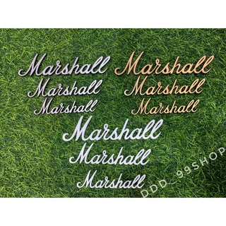 สินค้า โลโก้ Marshall (เหมือนแท้) ติดตู้ลำโพง diy ติดตู้แอมป์กีต้าร์ logo มาแชล สีเหมือนแท้