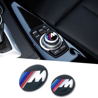 1pcs 20mm 29mm มัลติมีเดียปุ่มควบคุมเสียงป้ายสติกเกอร์ป้ายสติกเกอร์รถติดฉลากสำหรับ BMW