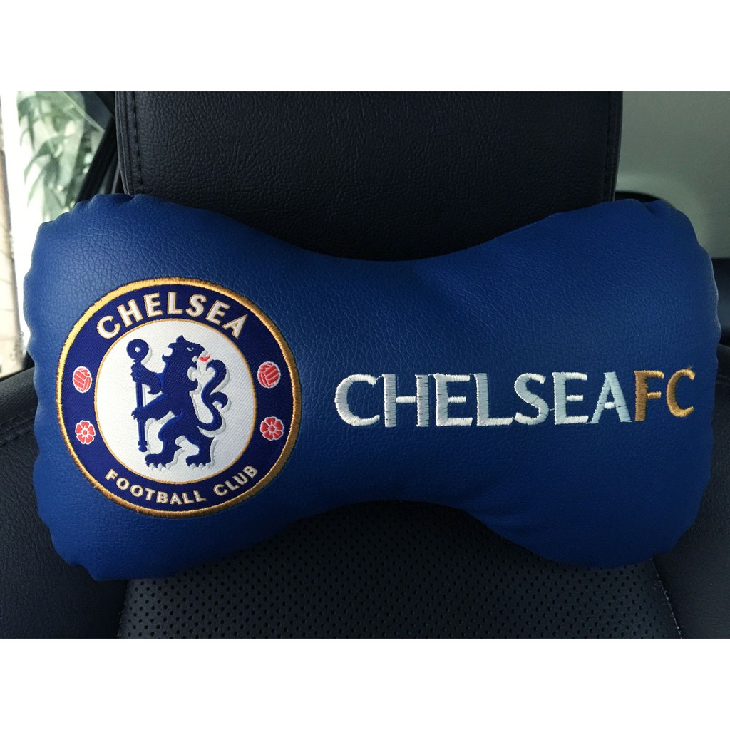 ลิขสิทธิ์แท้ เชลซี หมอนรองคอ ทรงกระดูก 1 ชิ้น หนังเทียม Chelsea Faux