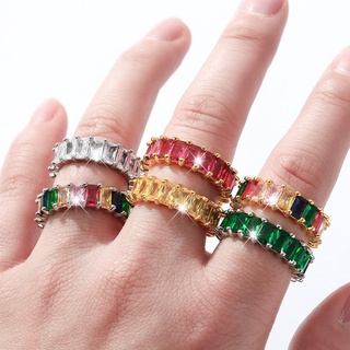 สินค้า แหวนแต่งงาน สีเงิน ดีไซน์ไม่ซ้ําใคร ปู ออสเตรีย เพทาย แฟชั่นผู้หญิง แหวนเครื่องประดับ