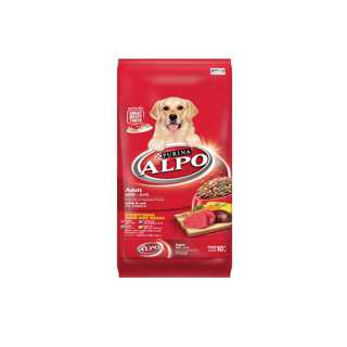 [เลือกรสชาติได้] ALPO ADULT อัลโป อาหารสุนัขโต แบบเม็ด รสเนื้อวัว ไก่ หรือแกะ ถุง 10 กิโลกรัม