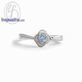 Finejewelthai-แหวนโทพาซ-โทพาซ-แหวนพลอย-แหวนเงินแท้-พลอยประจำเดือนเกิด-Topaz-Silver-Ring-Birthstone-R1375tp