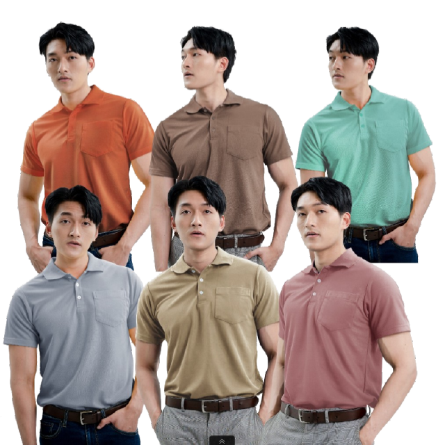 [มีโค้ดลดที่หน้าร้าน]HAPPY TEE ท้าให้ลอง!! เสื้อโปโล สีEarth Tone มีกระเป๋า ผ้านุ่มไม่ต้องรีดใส่ได้ทั้งชายหญิงมีถึงอก61"