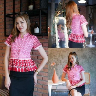 สุดคุ้ม330บาทเสื้อผ้าฝ้ายผ้าพื้นเมืองลายตะขอพระราชทาน