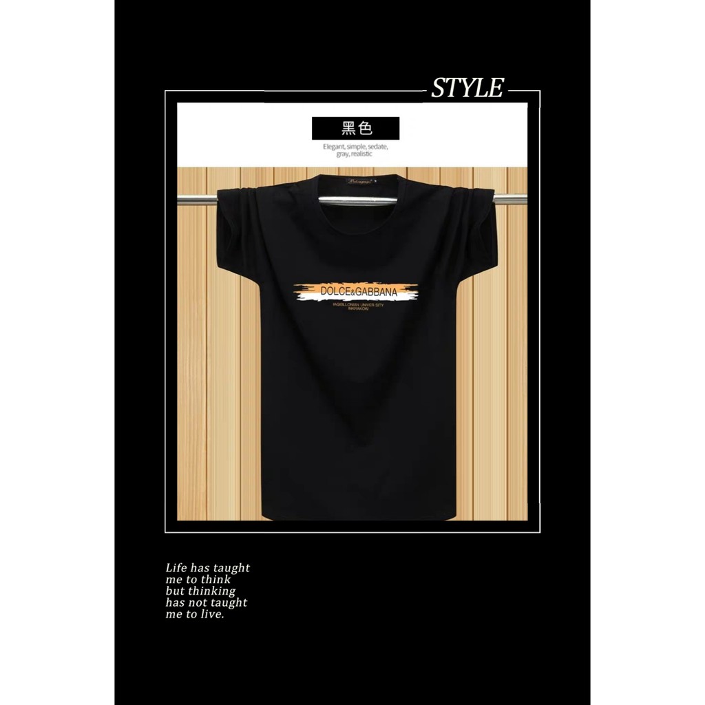 เสื้อยืดแขนสั้นคอกลมผู้ชายใส่สบาย-คุณภาพดี
